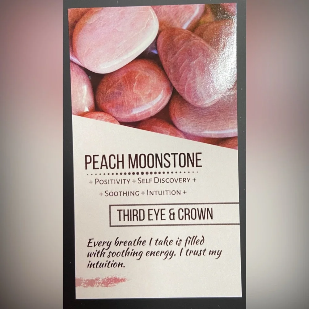 Peach Moonstone Egg. Carved and Polished Large Crystal Egg